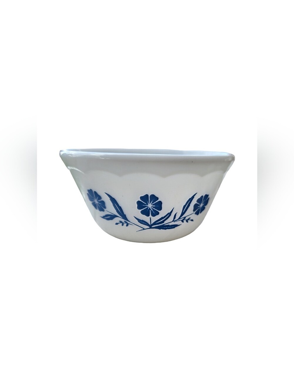 Vintage Hazel Atlas Cornflower Milk Glass Mixing Bowl